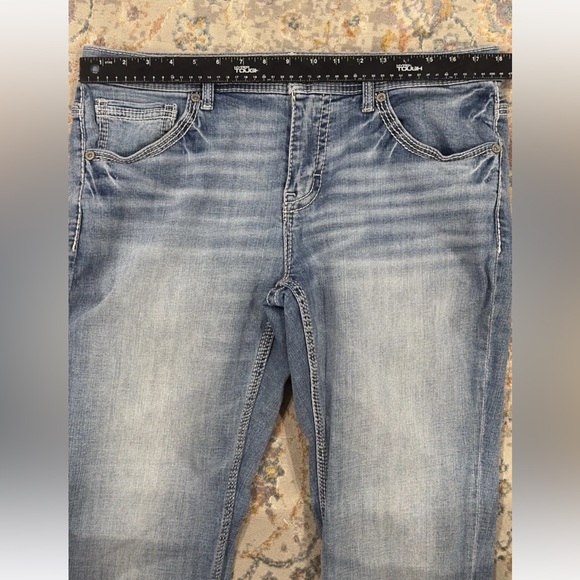BKE Buckle Nolan Straight Leg 5 Pocket Jeans Mens 34L  Stretch Denim Faded - Picture 3 of 15